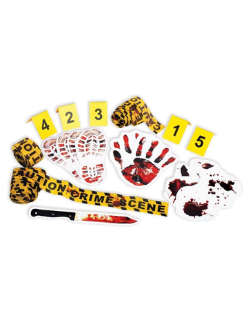 Halloweeni bűntett helyszínének dekorációi