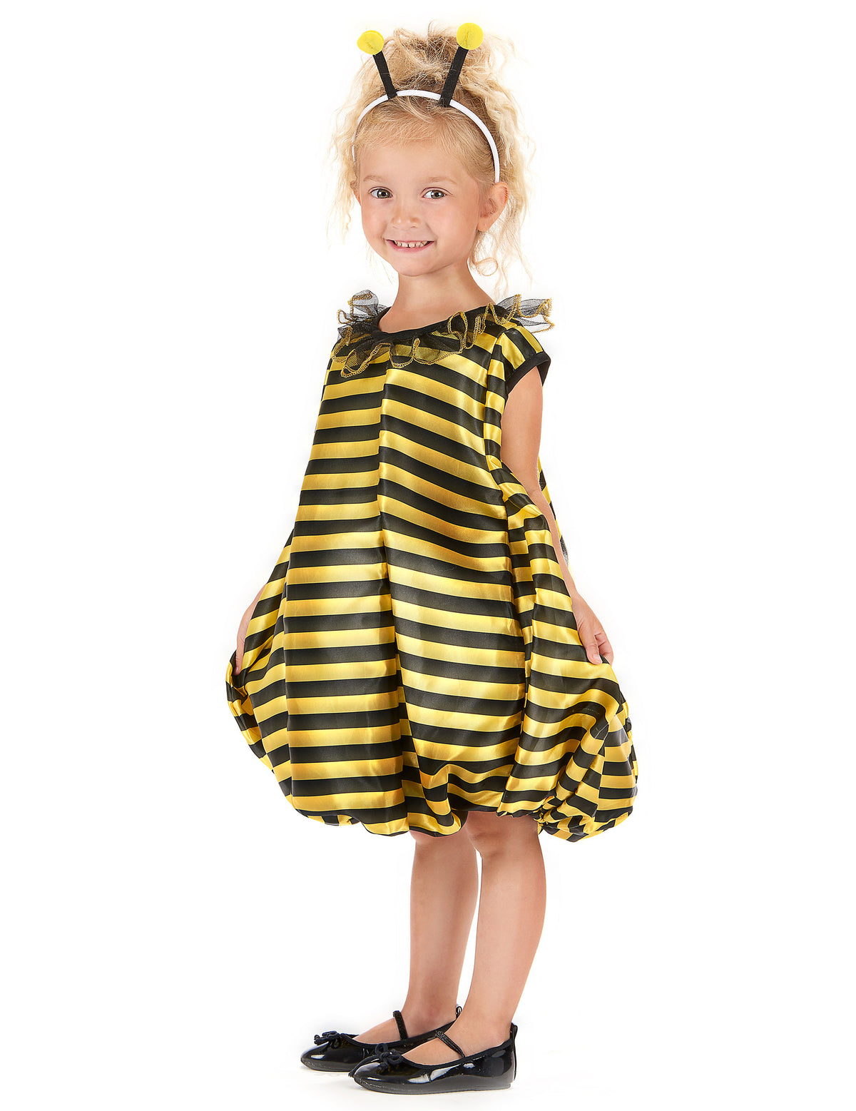 Vue de profil du déguisement bouffant abeille pour fille