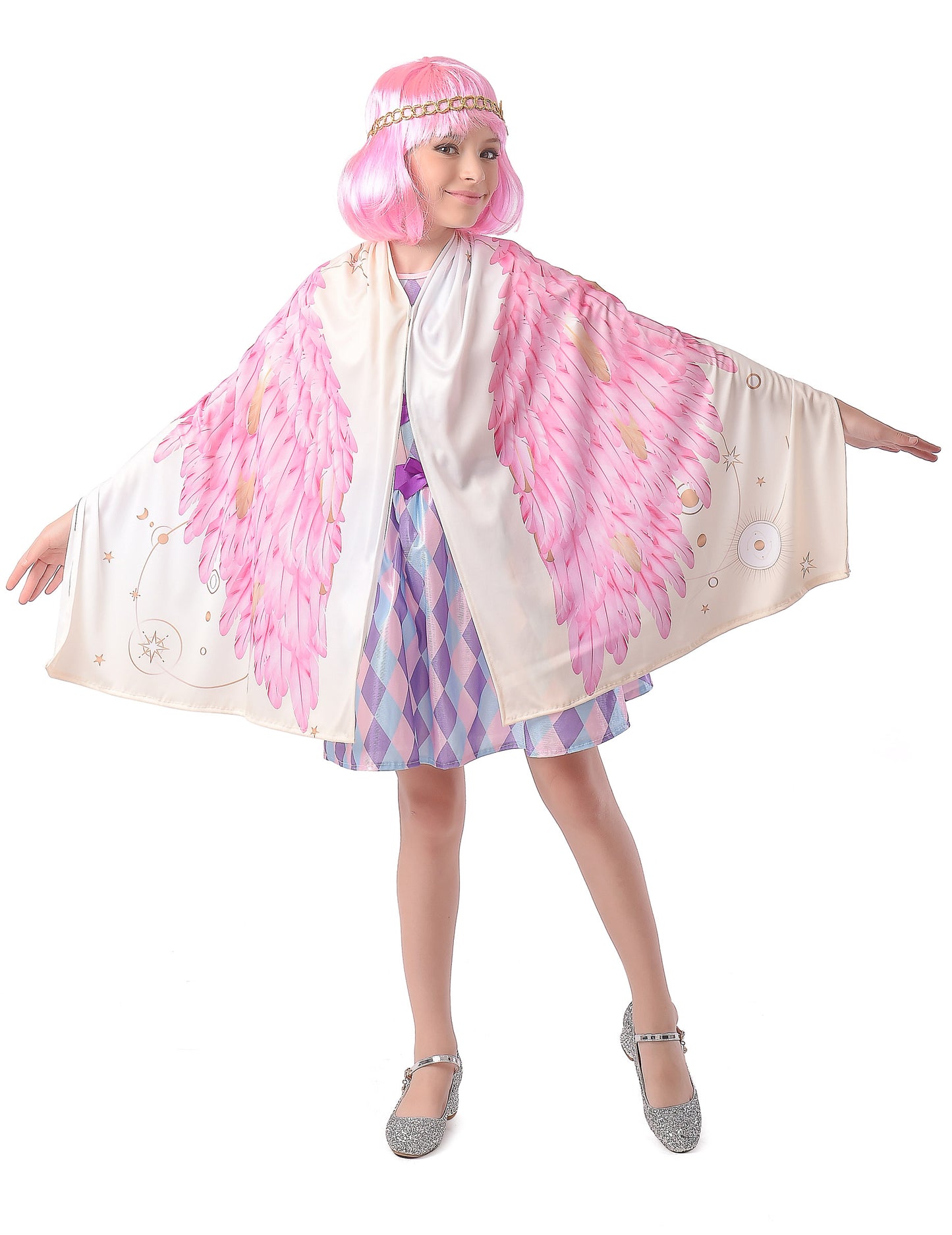 Angyal álruhás poncho rózsaszín lány poncho