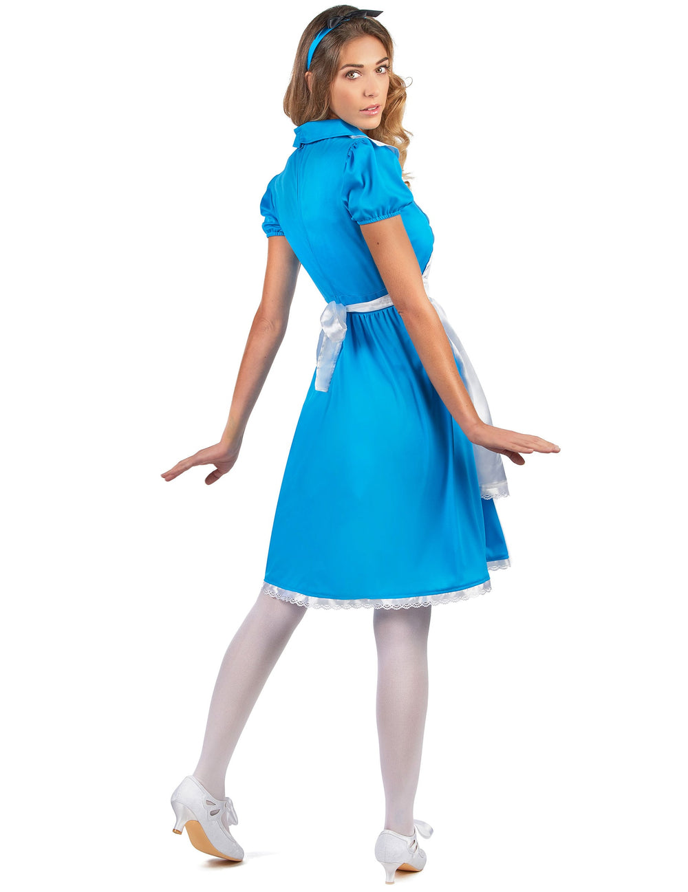 Vue de dos du déguisement Alice pour femme