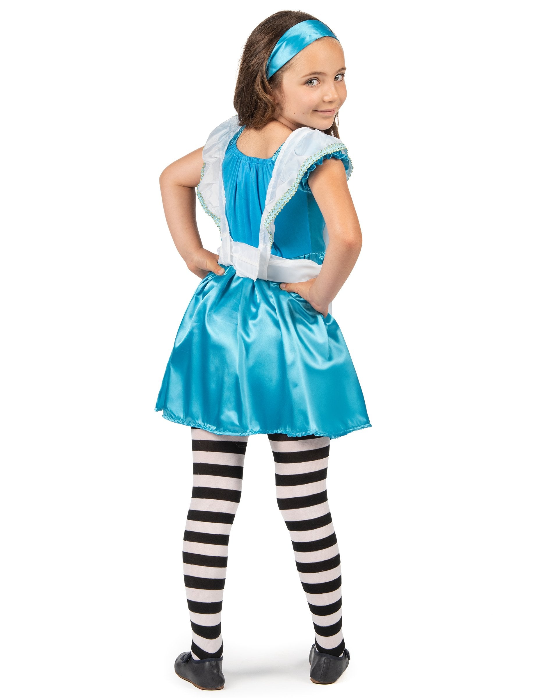 Hátulnézet az Alice jelmez lányoknak