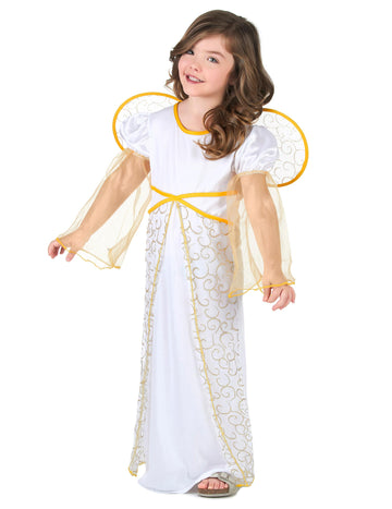 Fehér angyal karácsonyi jelmez lányoknak