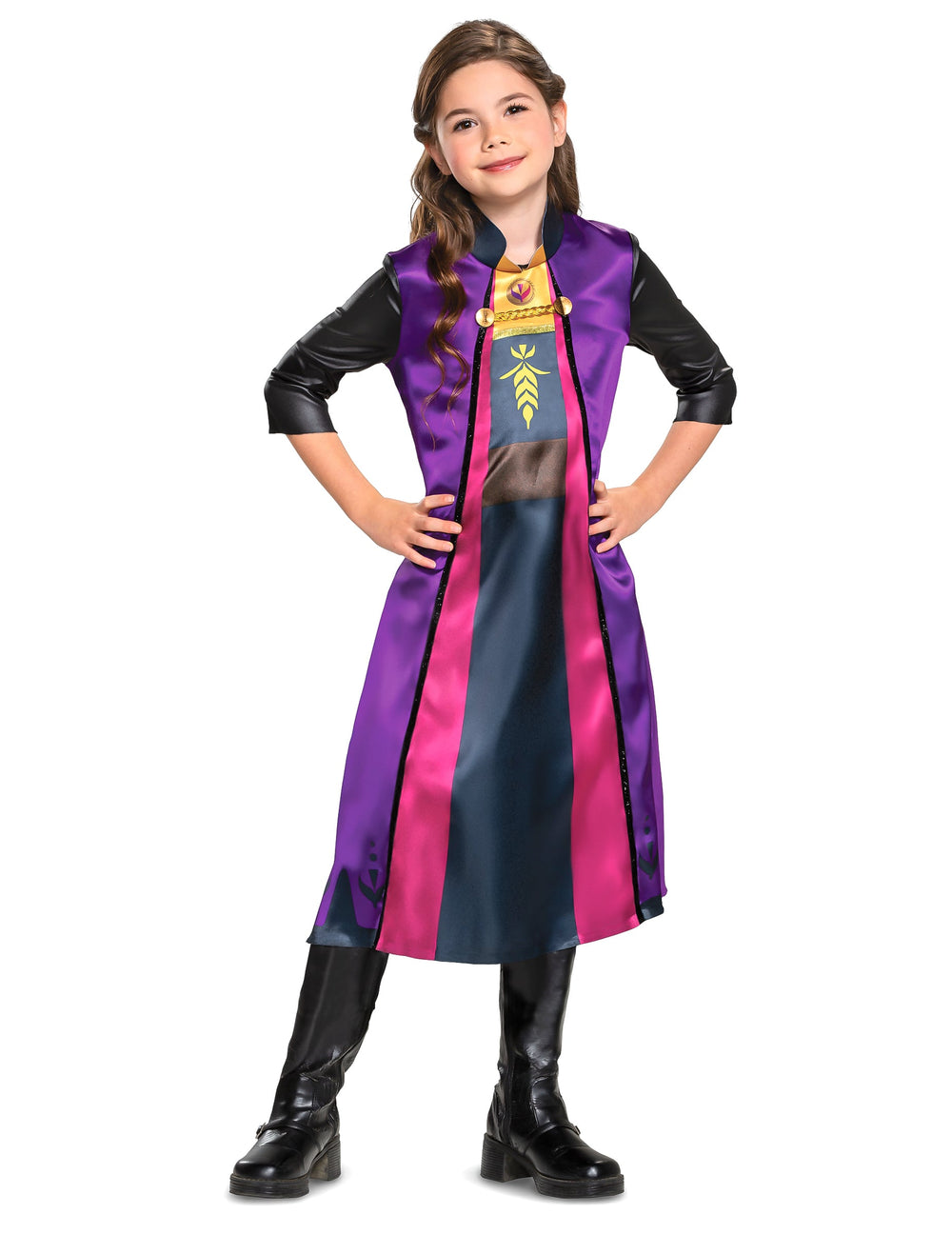 Déguisement Anna Reine des Neiges 2 pour fille violet noir et bleu