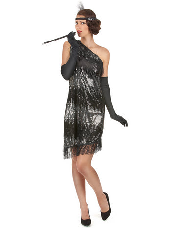 20 fekete és ezüst női jelmez