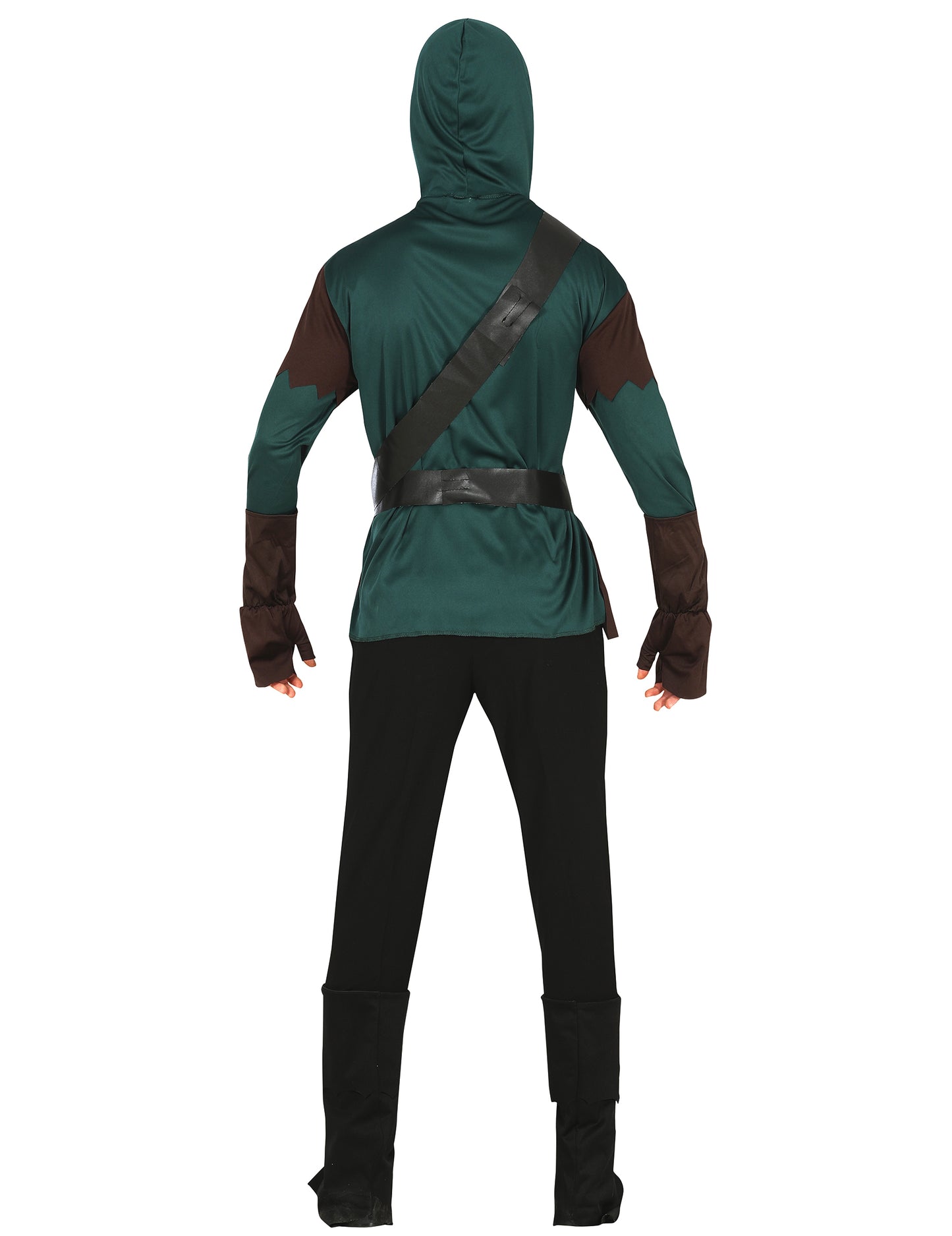 Vue de dos du déguisement archer masqué pour homme