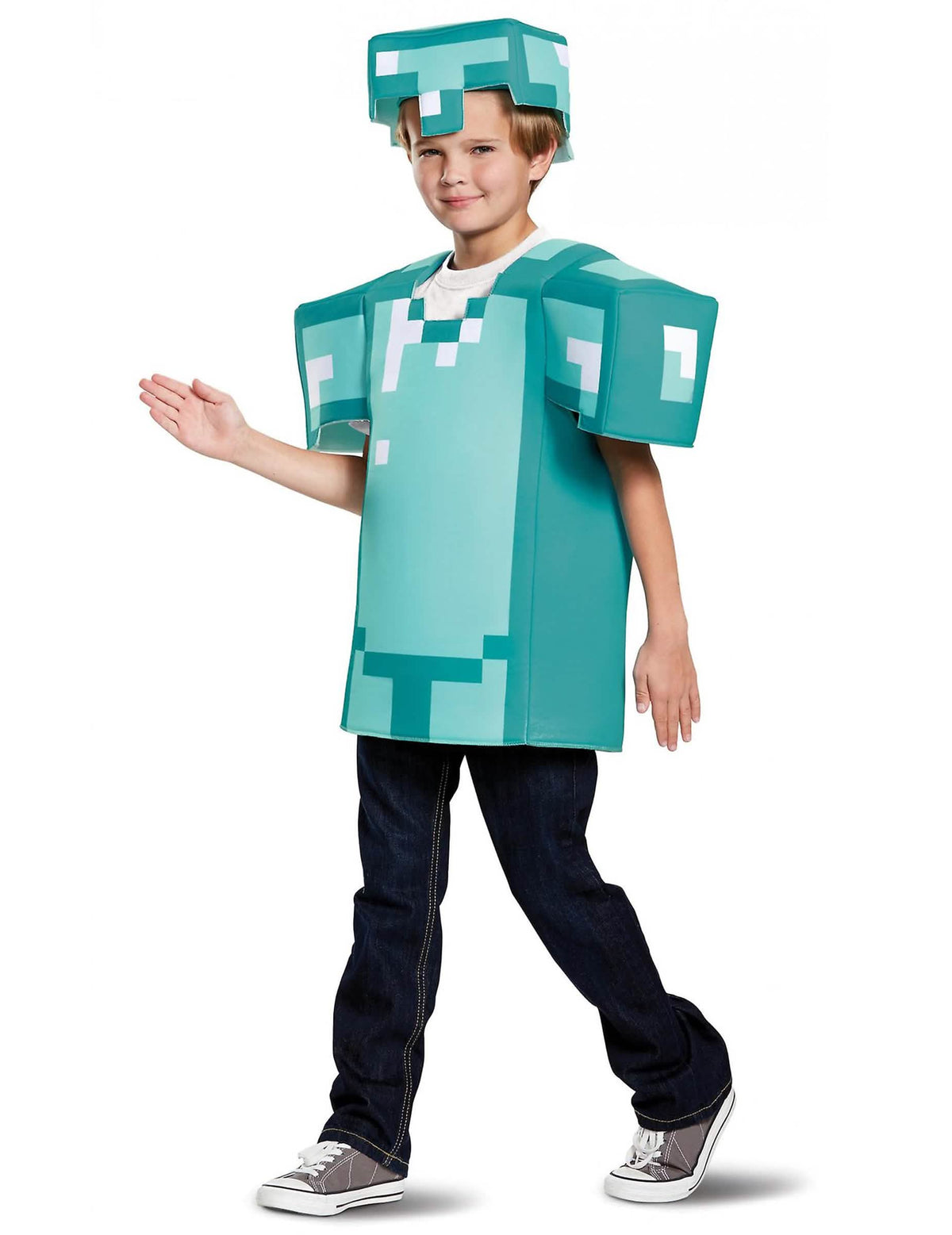 Minecraft gyermek páncéljelmez profilnézetben