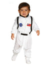 Déguisement astronaute pour bébé blanc avec écussons et bretelles noires