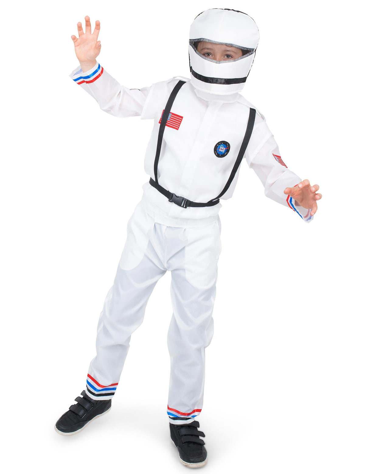 Déguisement d'astronaute dans l'espace pour enfant blanc avec casque