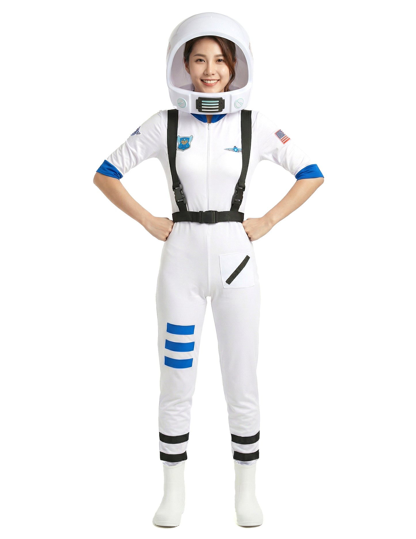 Az űrhajós jelmez elülső nézete