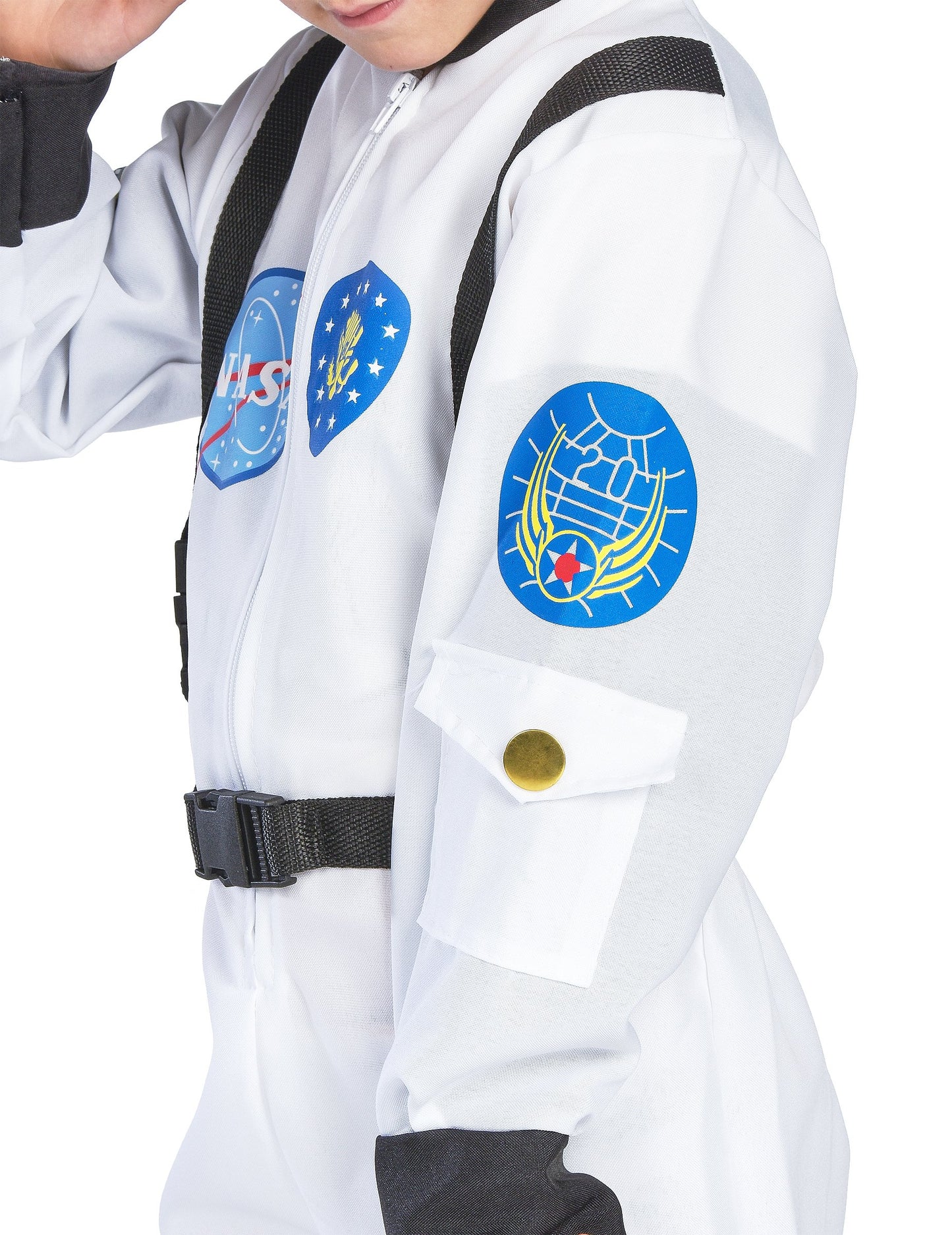 Gyerek űrhajós álruhában