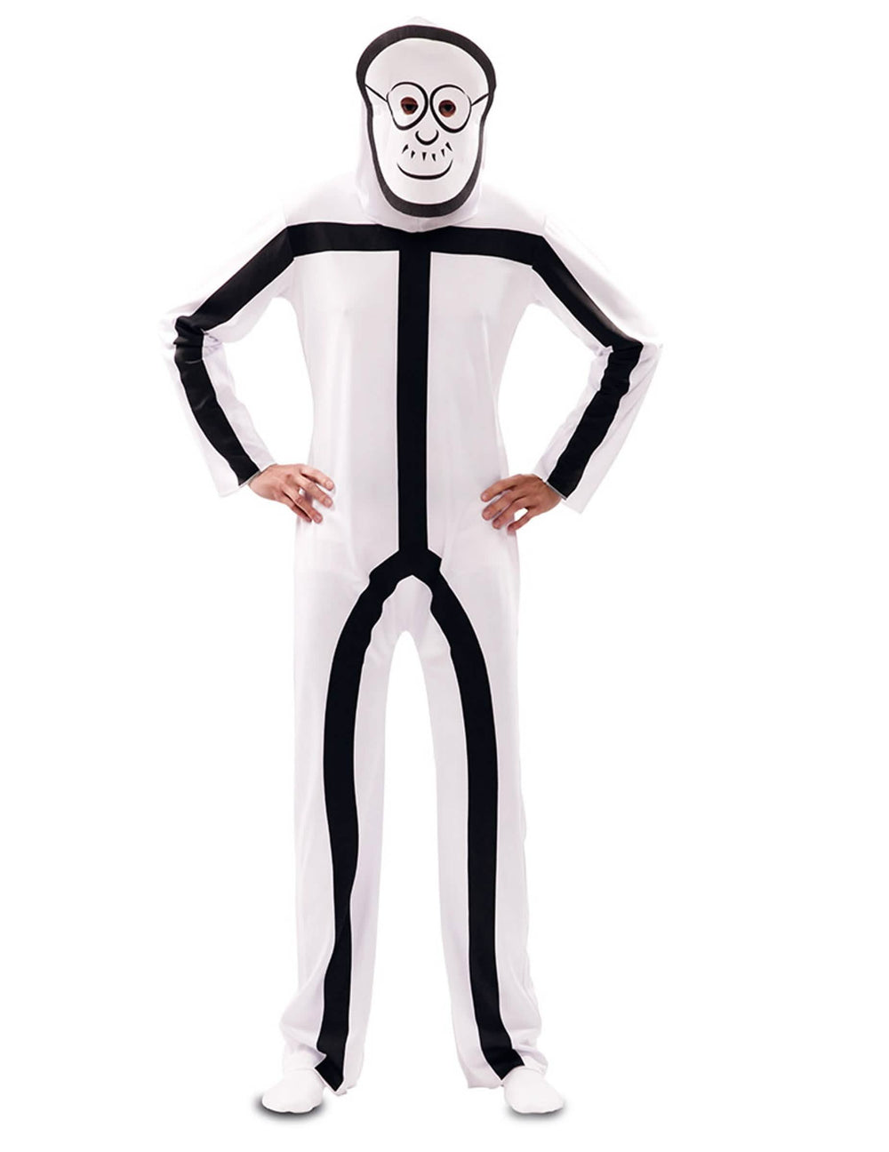 Öregember maszk Stickman jelmezes felnőttnek