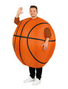 Déguisement ballon de basket gonflable pour adulte orange et noir