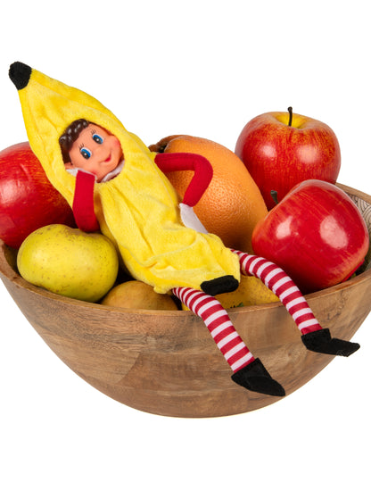 Banán jelmez egy huncut manóbabának