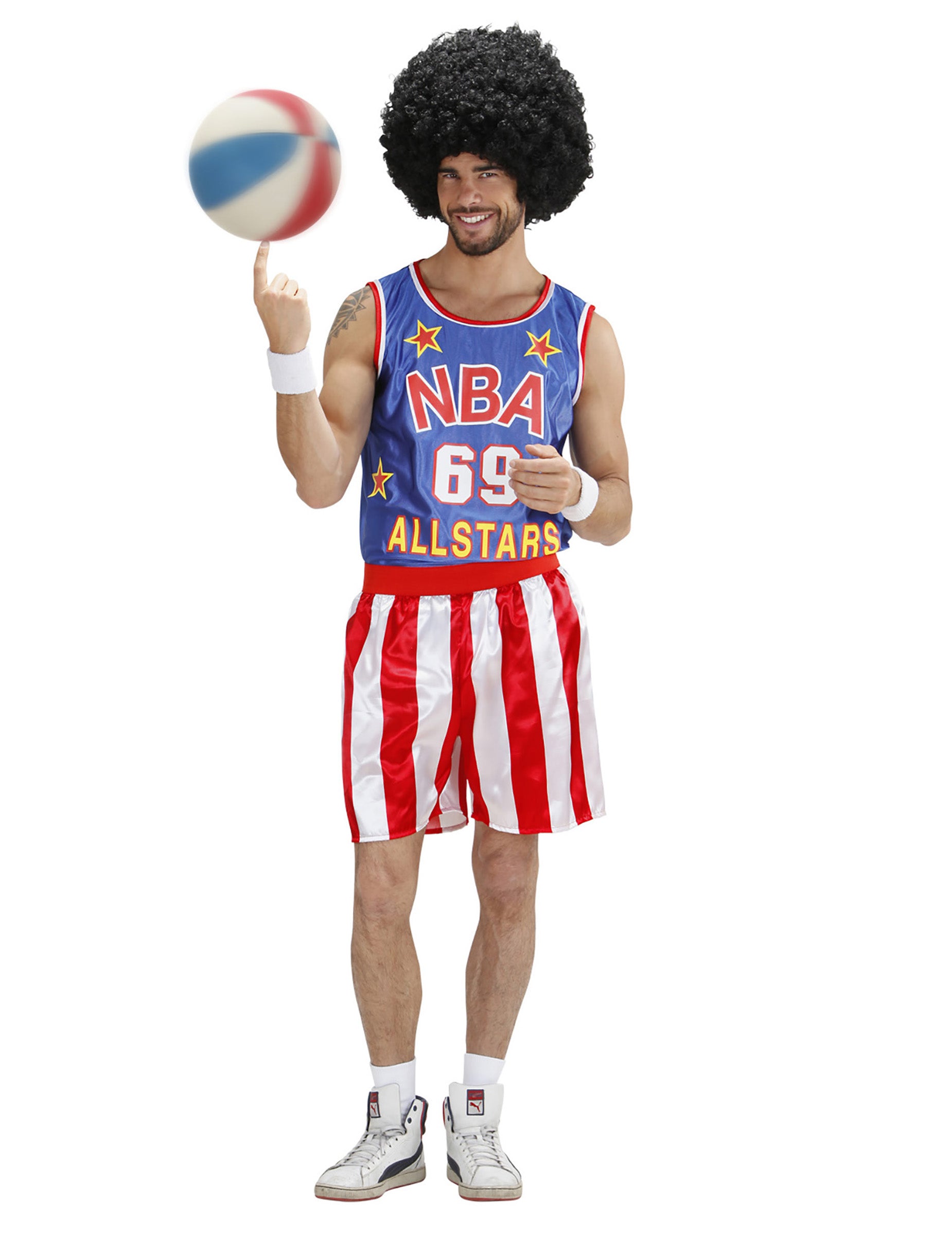 Áttekintés labdával az felnőtt NBA kosárlabdázó jelmezről