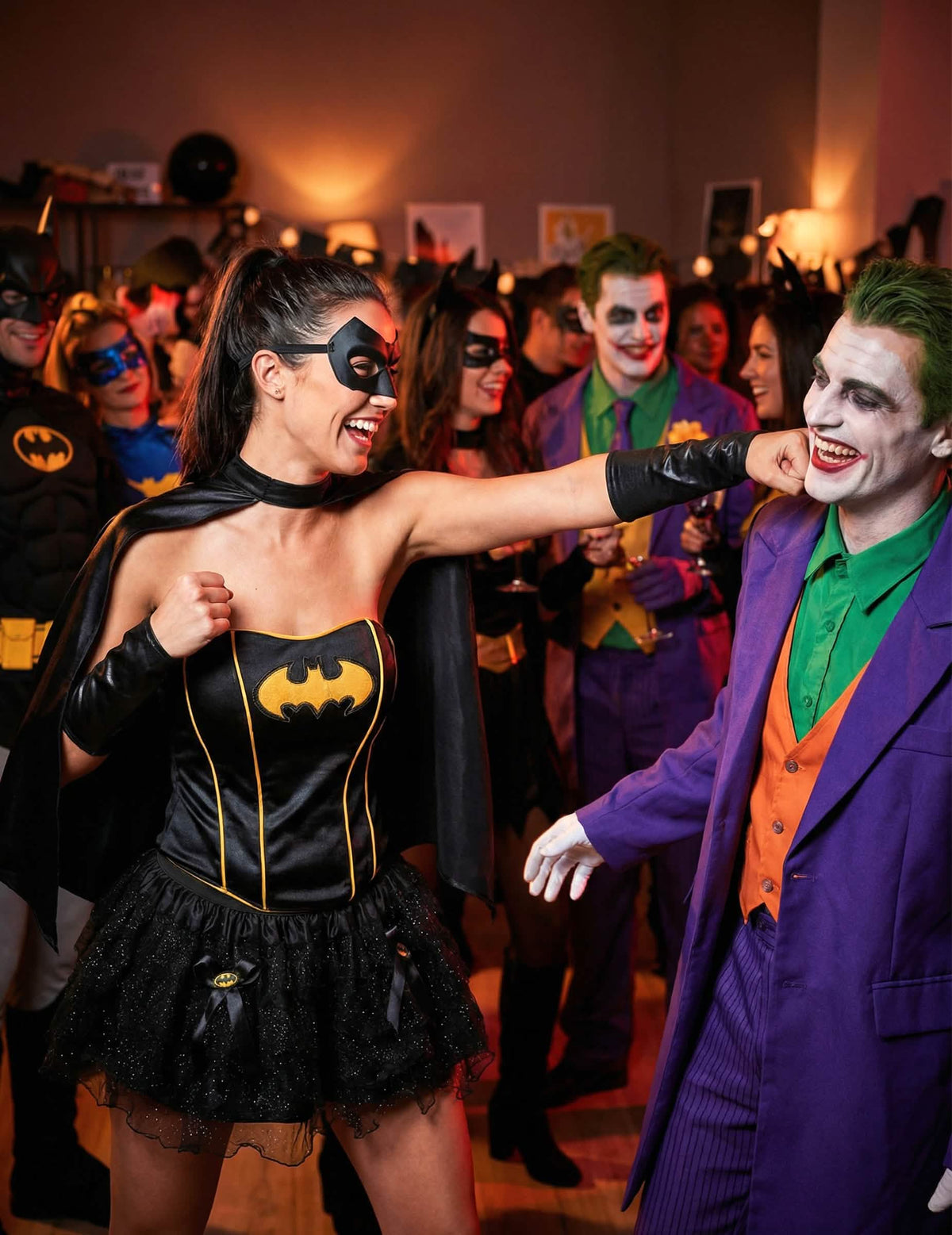 Helyzetkép a Batgirl™ szexi női jelmez Jokerével