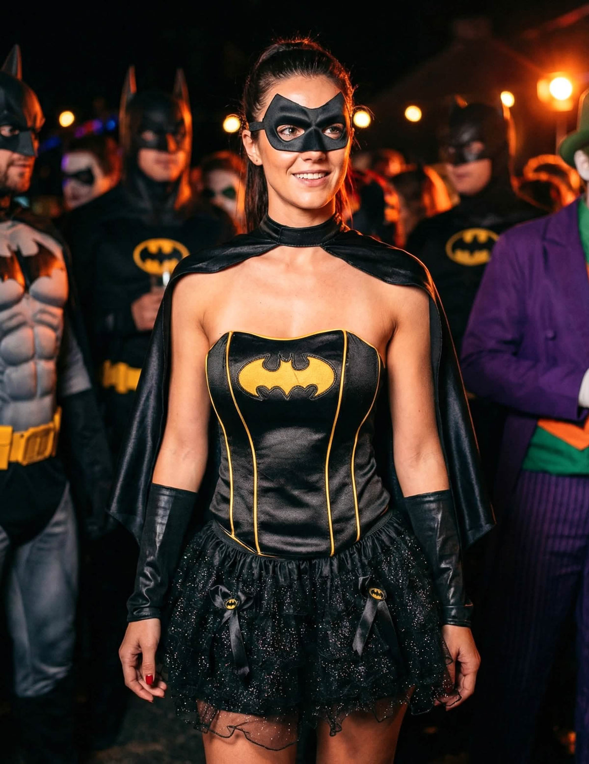 Batman környezetében elhelyezett szett a szexi Batgirl™ női jelmezhez