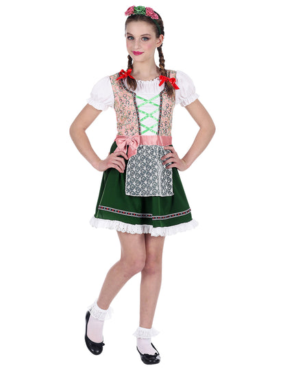 Déguisement Bavaroise rose et verte fille