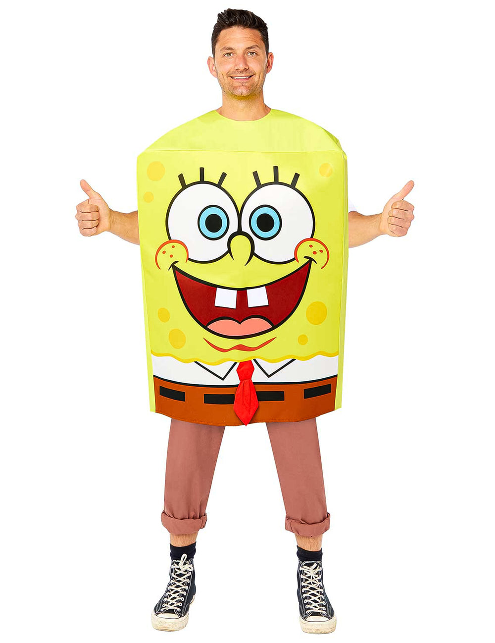 Déguisement Bob l'éponge™ pour adulte jaune en forme de rectangle