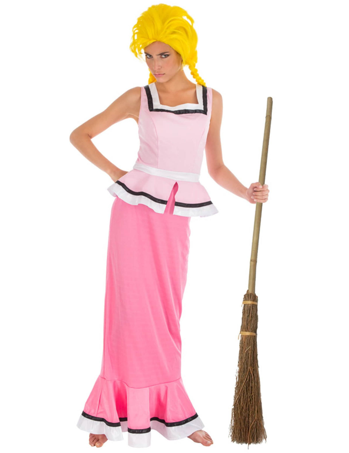 Bonemine Asterix és Obelix felnőtt rózsaszín jelmez sárga parókával
