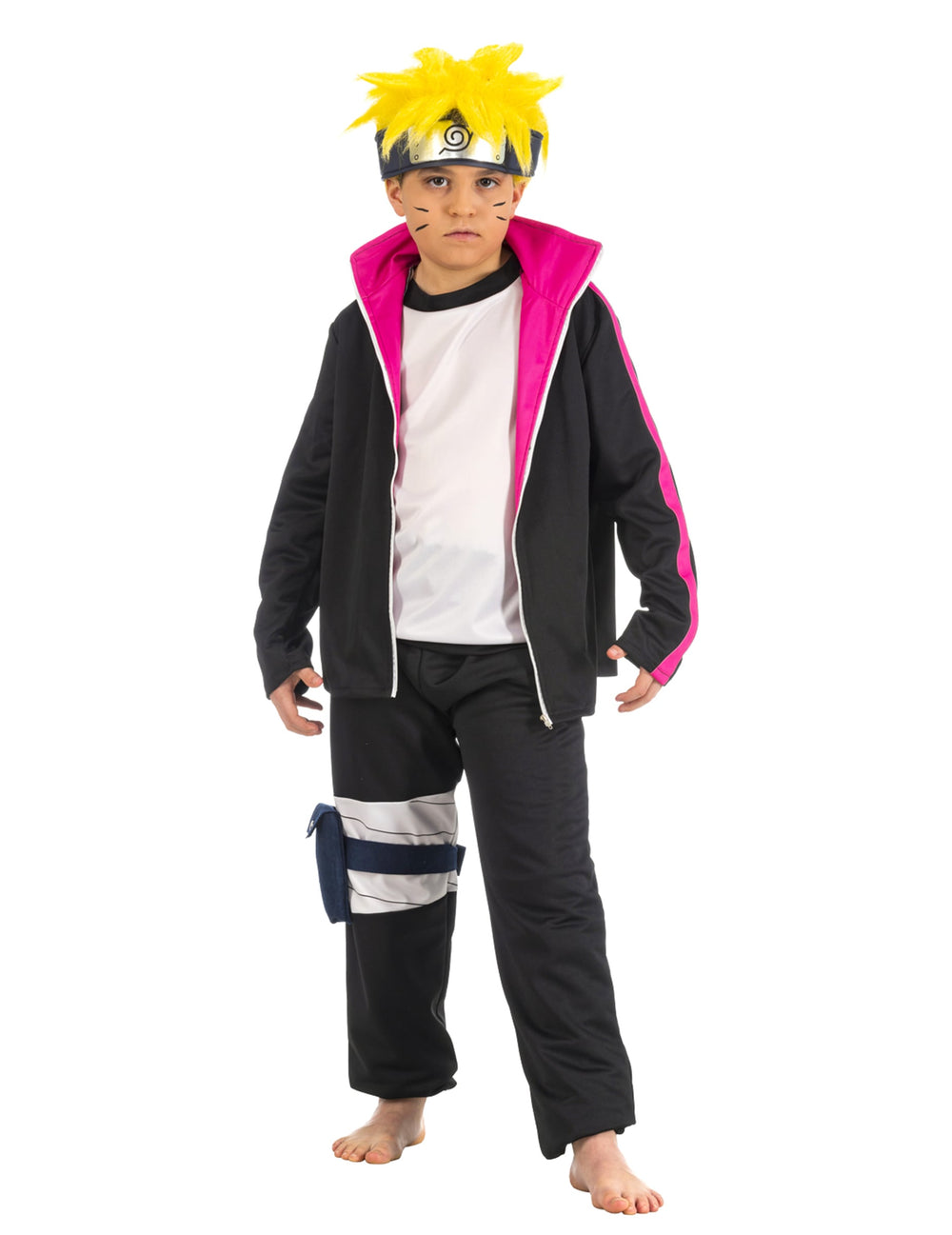 Déguisement Boruto pour enfant noir et rose avec bandeau