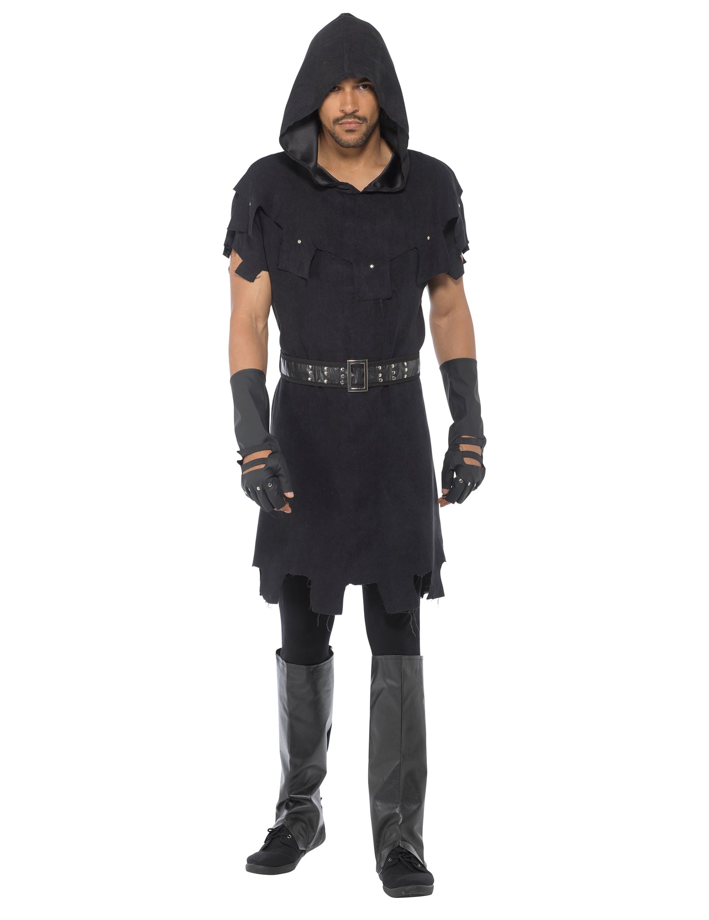 Vue d'ensemble du déguisement de bourreau pour homme noir