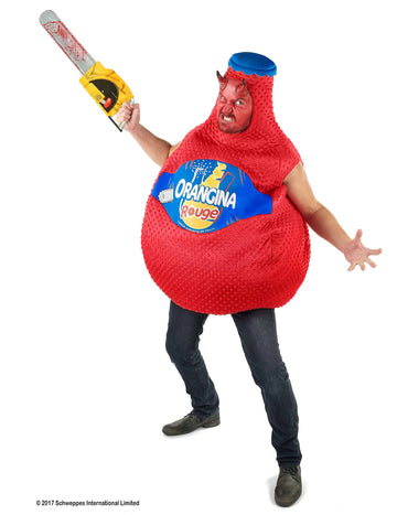 Piros orangina palack jelmez