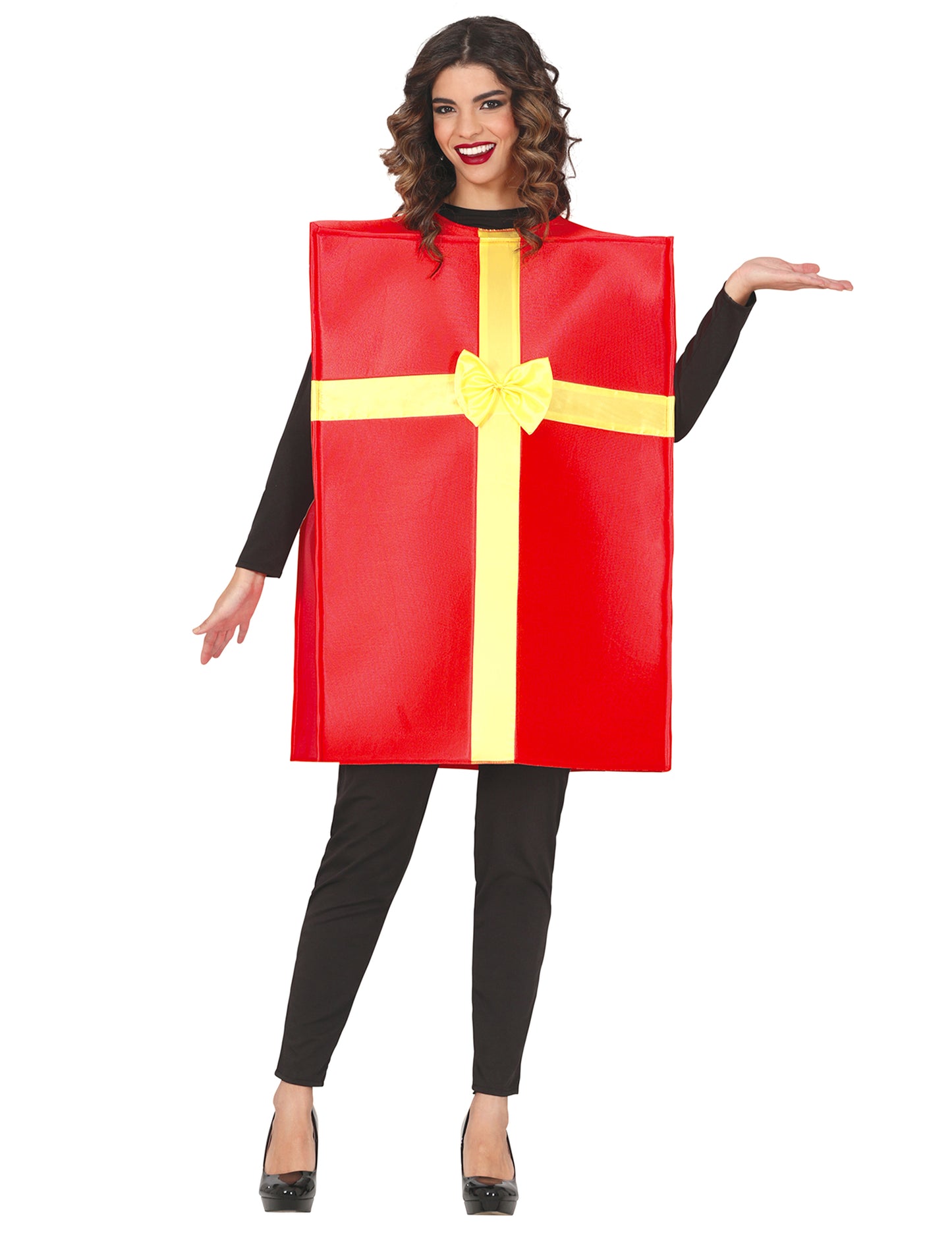 Felnőtt piros karácsonyi ajándék jelmez 