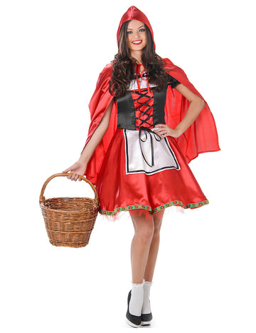 Klasszikus piros chaperon jelmez nő