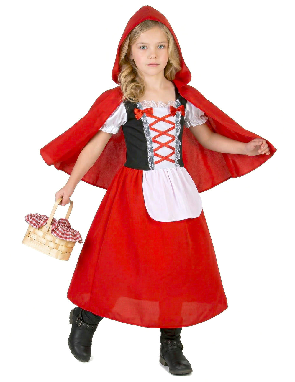 Panier en osier accessoire du déguisement Chaperon rouge long