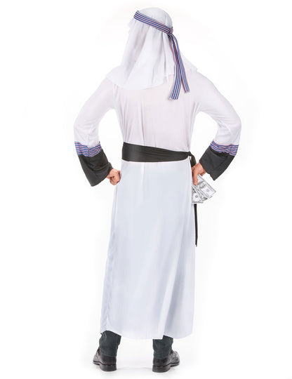 Vue de dos du déguisement de cheikh arabe pour homme