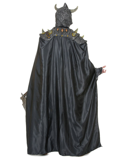 Vue de dos de la cape du déguisement de chevalier de l'armée sombre pour adulte