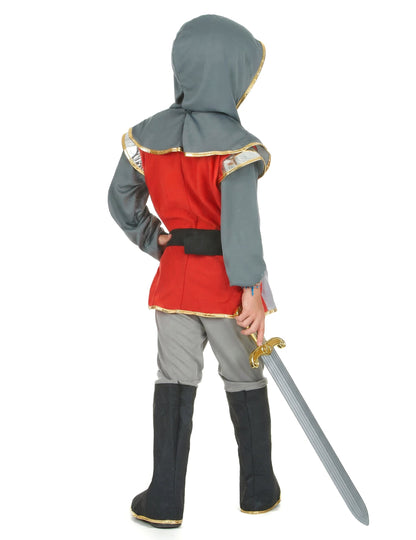 Vue de dos du déguisement de chevalier renaissance pour garçon