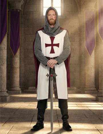 Luxus férfi templomos lovag jelmez 