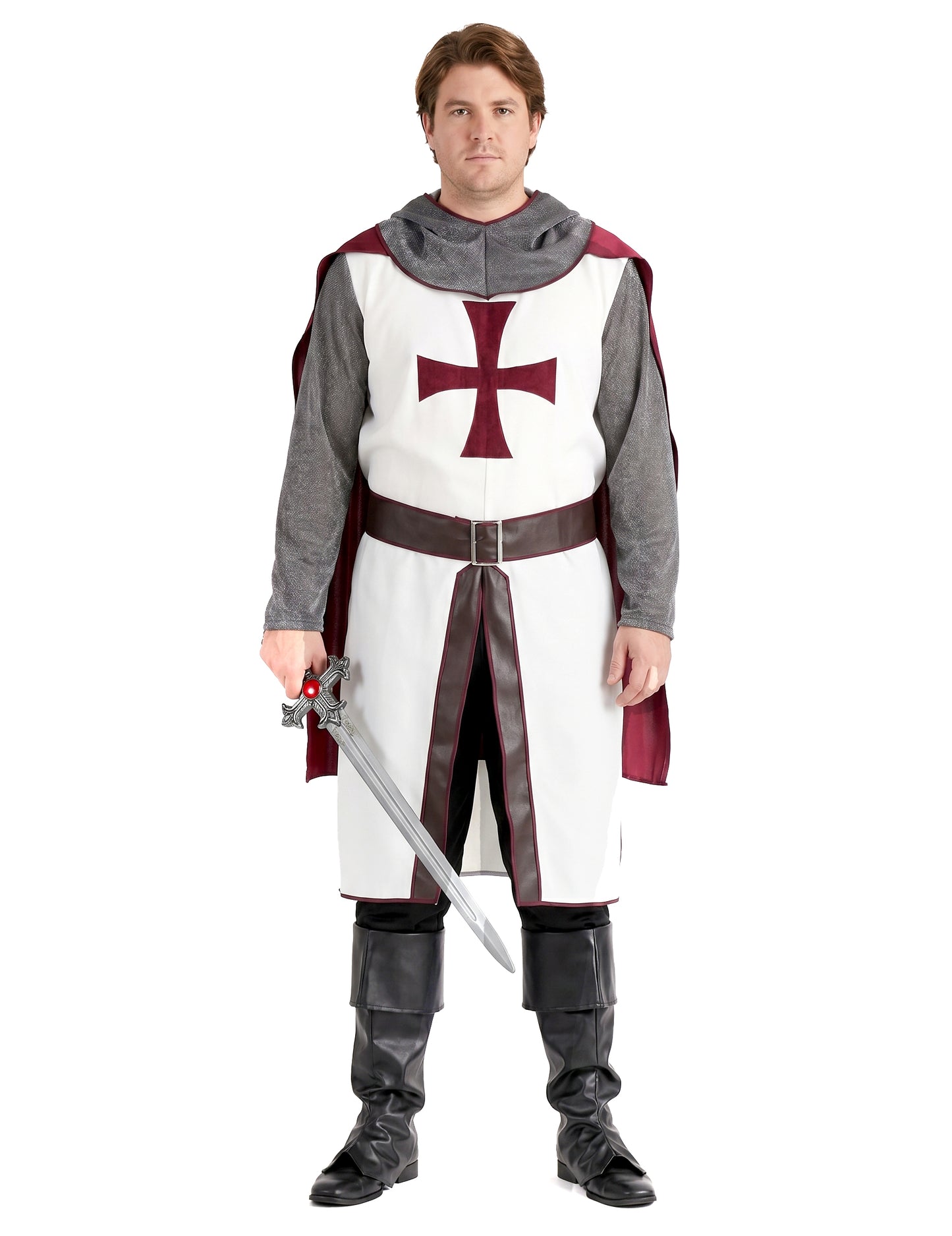 Déguisement chevalier templier luxe homme