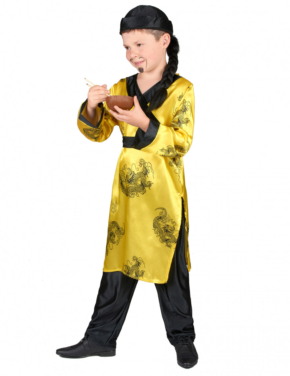 Vue de profil du déguisement chinois pour garçon