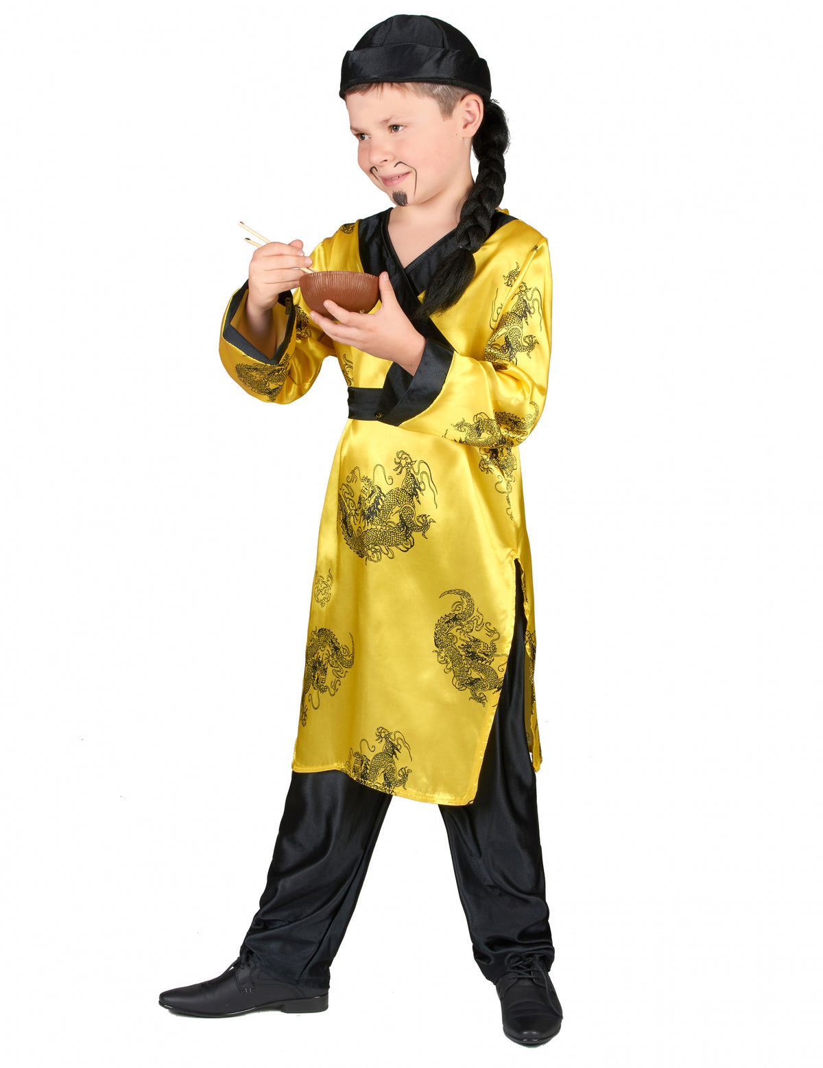 Vue de profil du déguisement chinois pour garçon