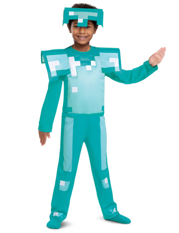 Klasszikus Minecraft Diamond Armor Child jelmez