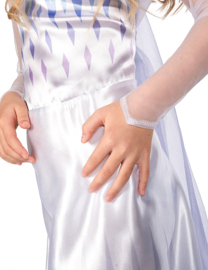 Klasszikus fehér álruhás Elsa a hó királynő 2 lány