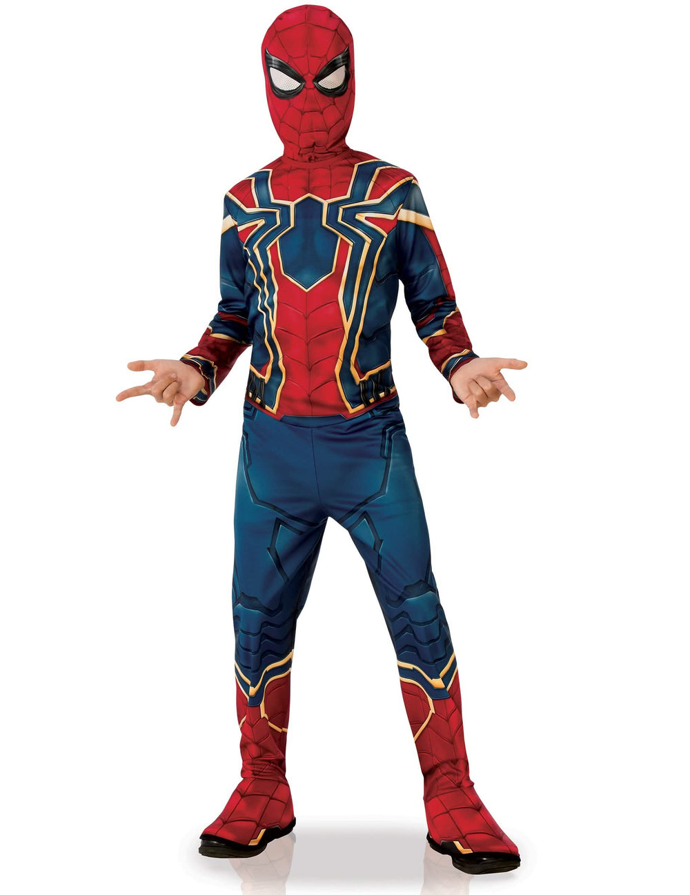 Klasszikus Iron Spider Infinity War™ fiú jelmez piros kék és arany