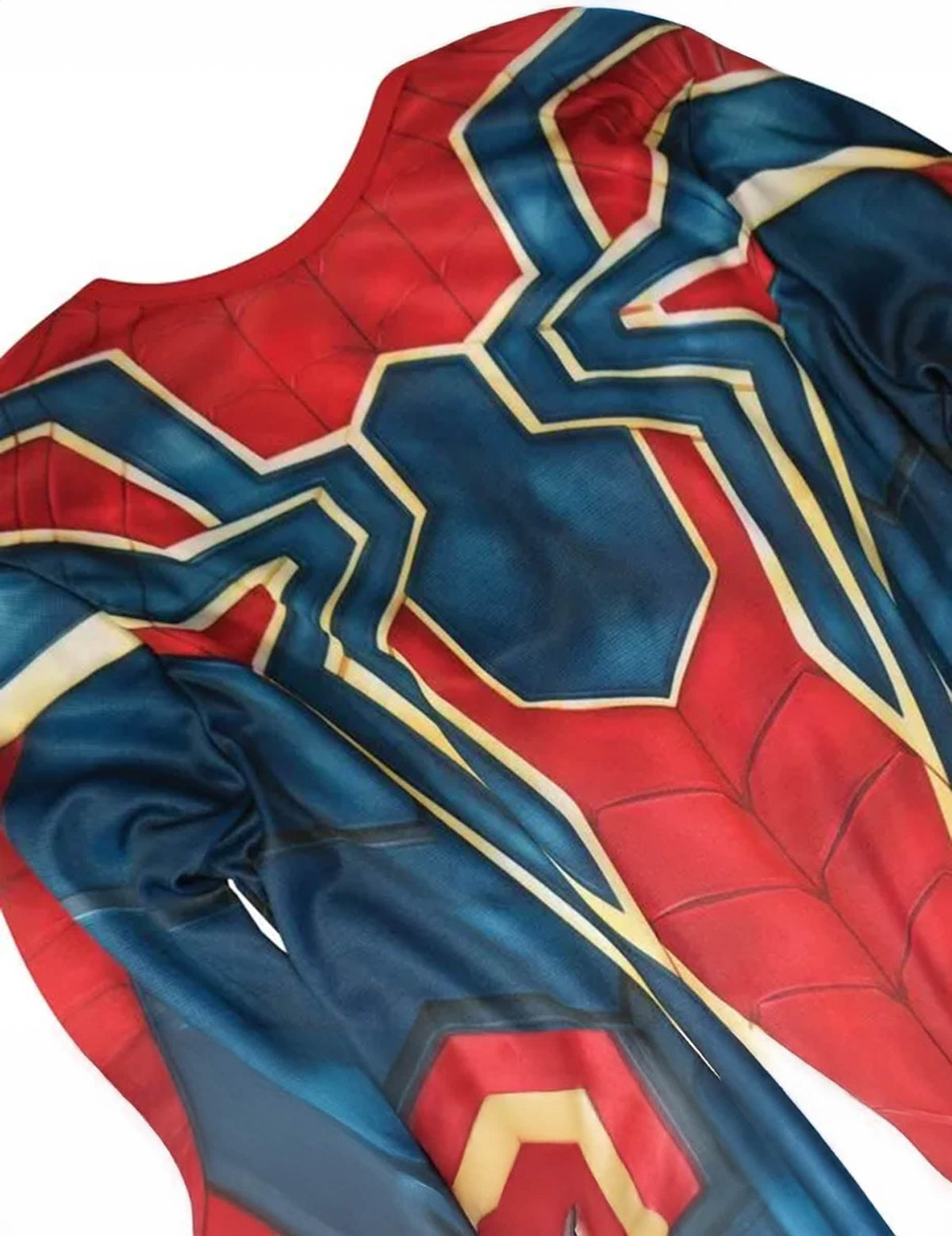 A klasszikus Iron Spider Infinity War™ jelmez pók emblémájának részlete