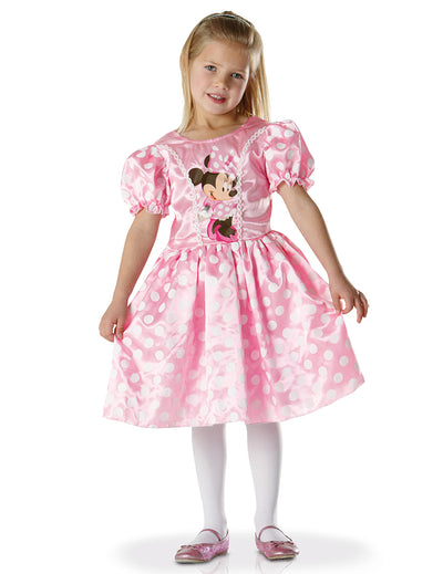 Klasszikus Minnie rózsaszín, fehér pöttyös lány jelmezruha