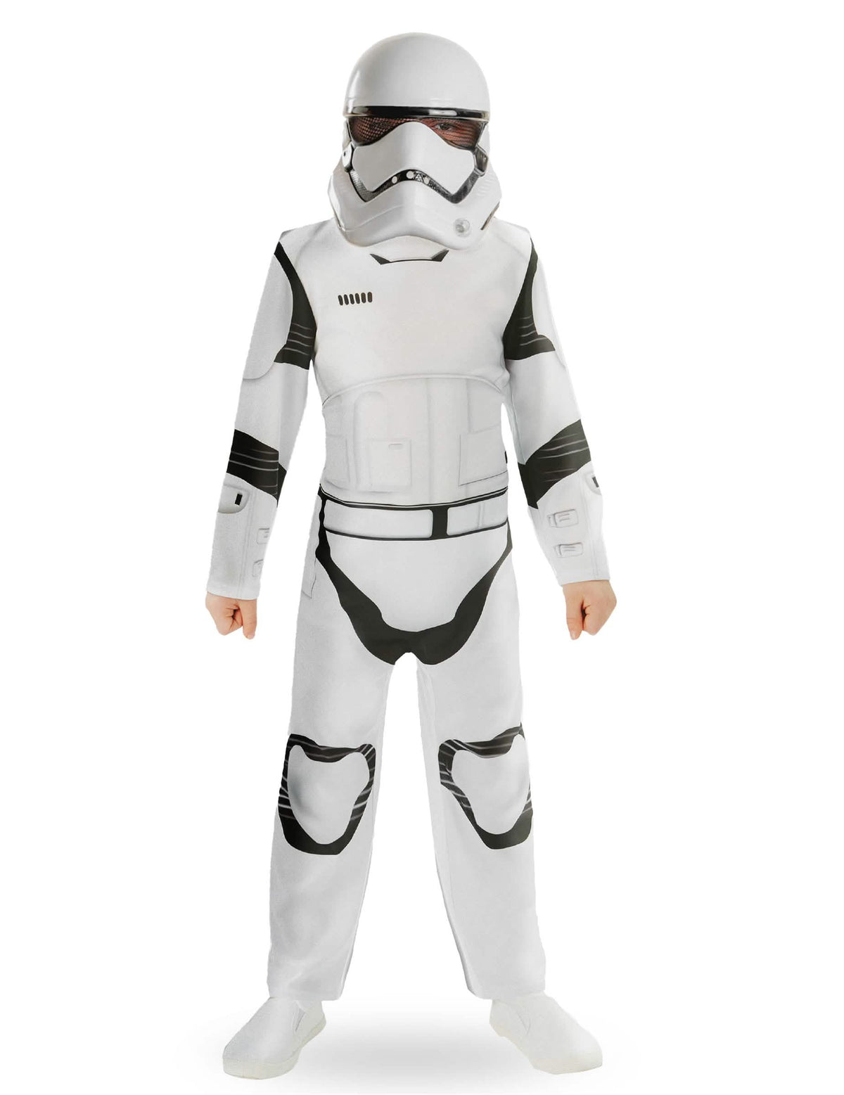 Klasszikus StormTrooper Star Wars VII gyermek jelmez fehér és fekete maszkkal