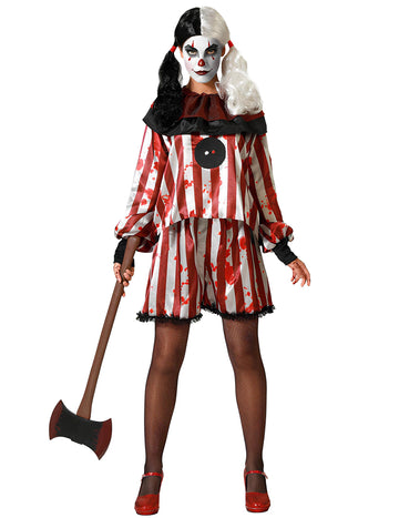 Rémálom bohóc jelmez a nők számára, plusz méret
