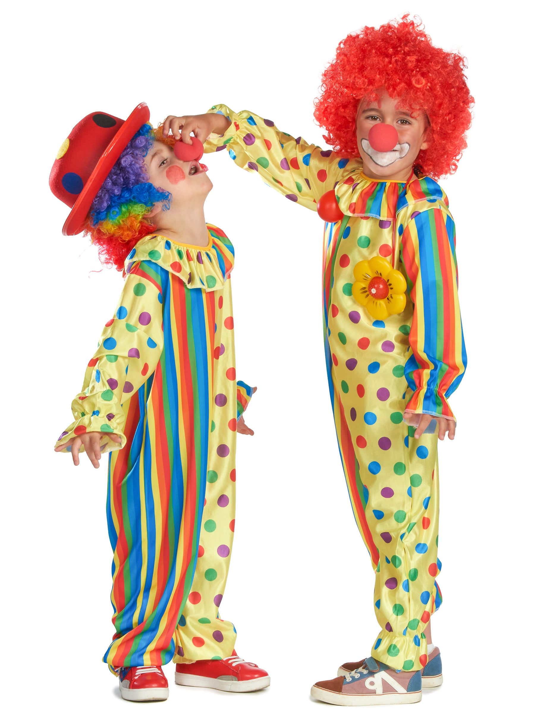 Helyzetbe állítás a színes bohóc jelmezről gyermekeknek