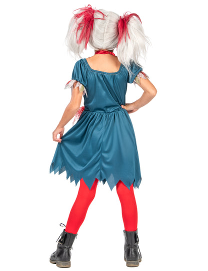 Halloween lány színes bohóc csaj álruhában