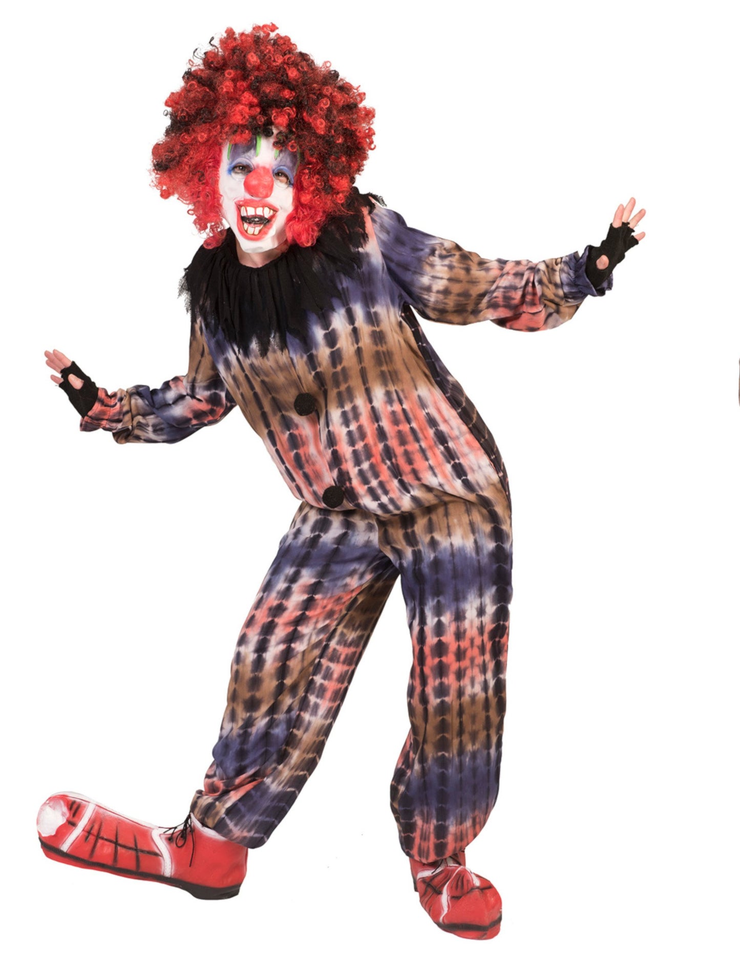 Ijesztő fiú bohóc álruhás