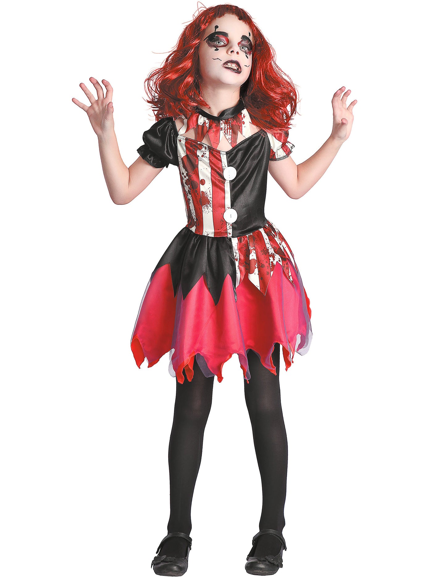 Piros és fekete véres bohóc álruhája