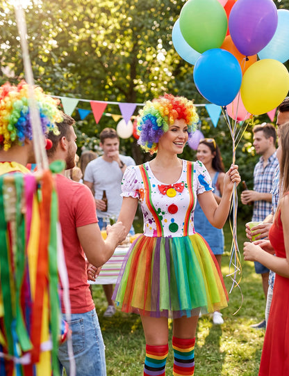 Többszínű női többszínű festési jelmez