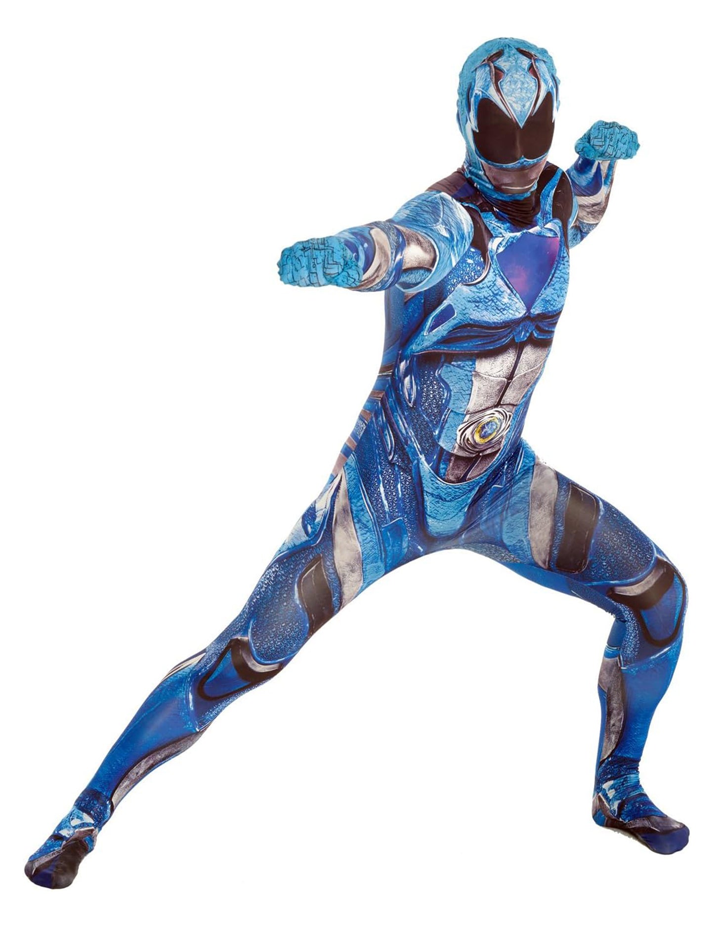 Power Rangers™ deluxe felnőtt Morphsuits™ kék overall jelmez 