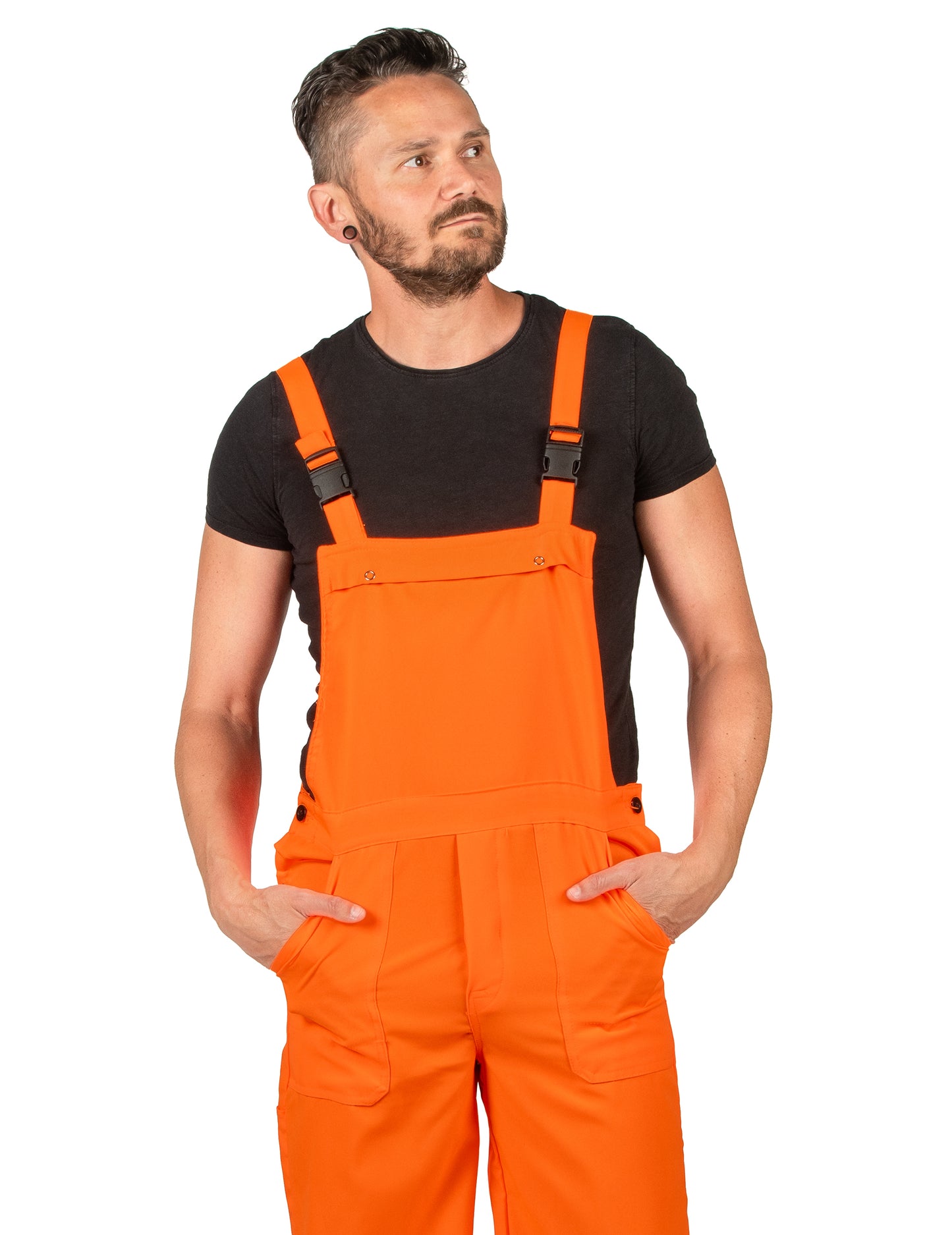 Fluo felnőtt narancssárga kombinált jelmez